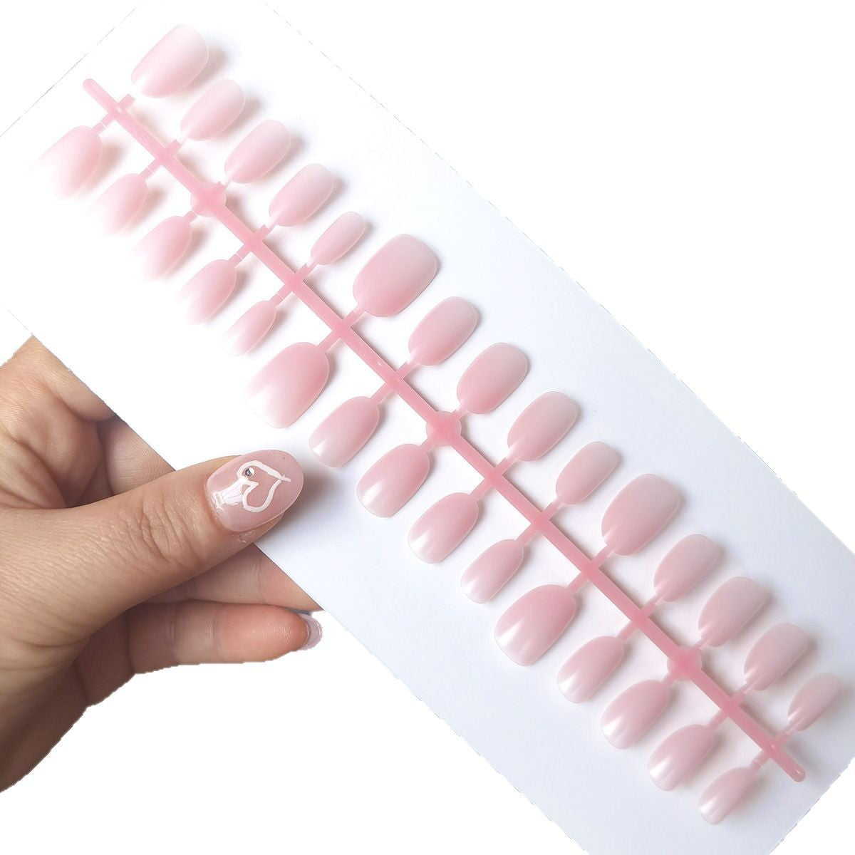 30pcs Lilac Pink Short Oval Press-On Nail Blanks for DIY Nail Art