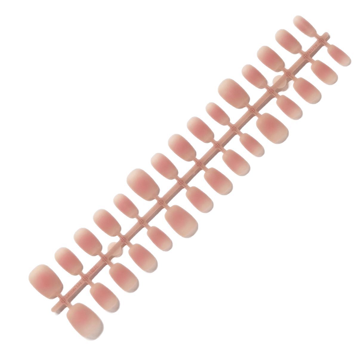 Short Grapefruit Blush Ombre Press-On Nails - Matte & Glossy Finishes