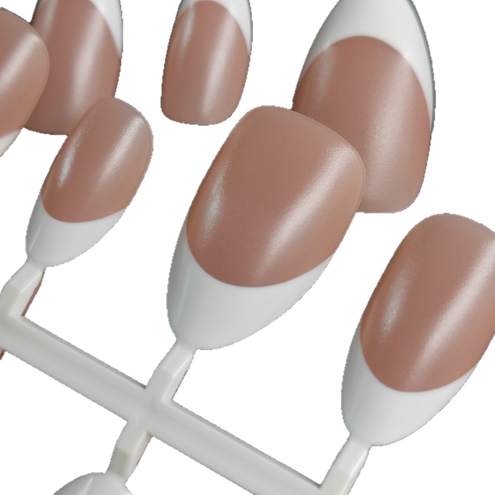 Classic Nude & White French Tip Press-On Nails | Wholesale
