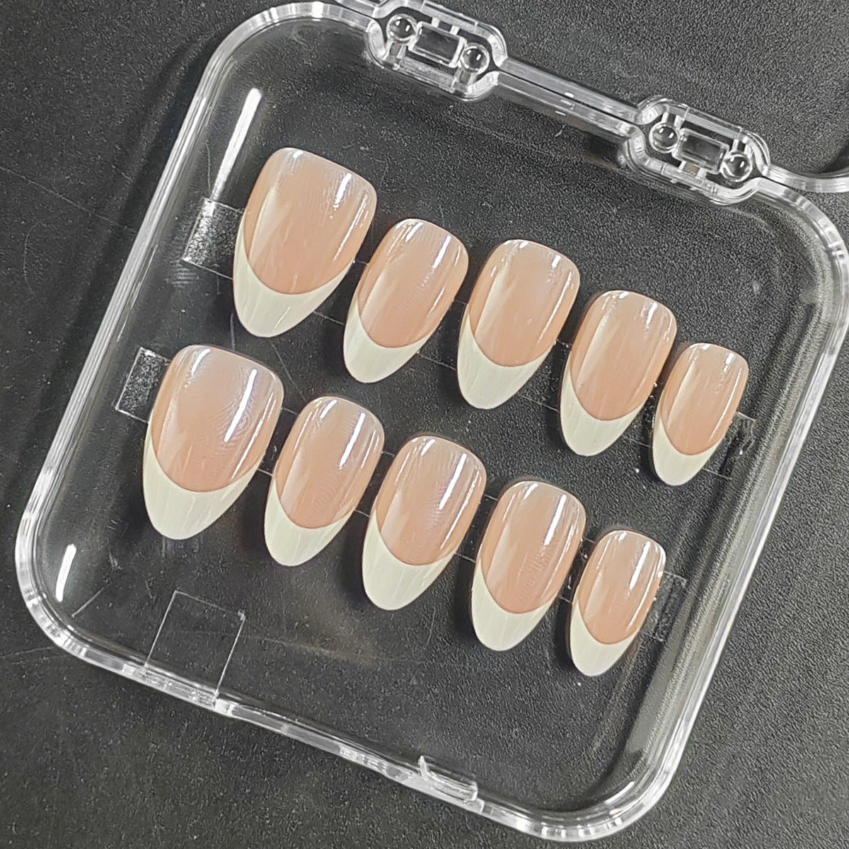 Natural Look Short Almond Press-On Nails | Everyday French Tip & Solid Colors
