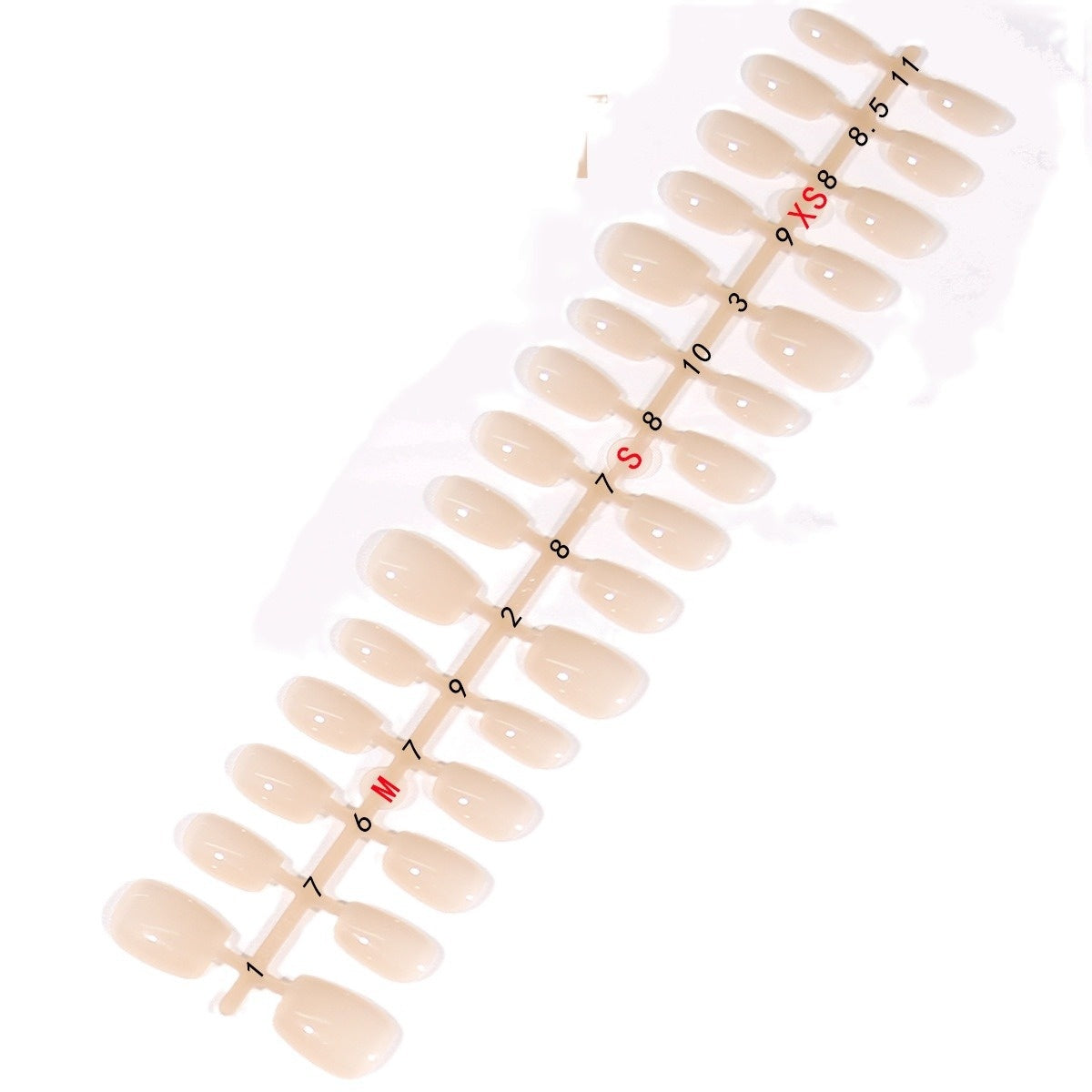 Bulk 30 Pcs Short Nude Pure Color Press-On Nail Tips - Square & Coffin Shapes