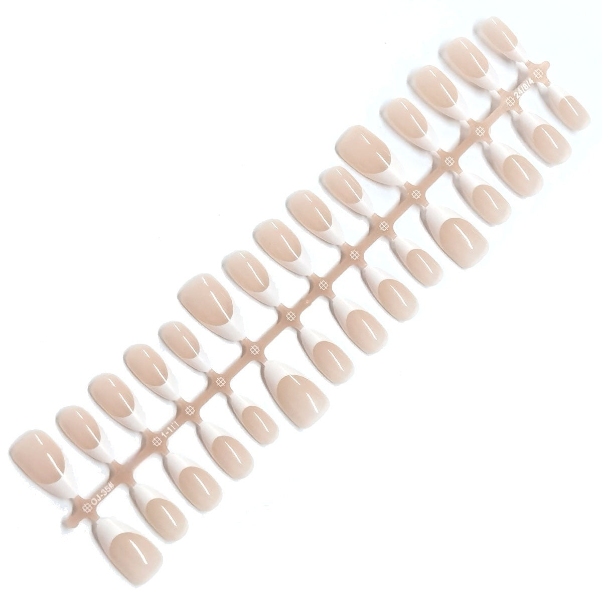 Classic Nude & White French Tip Press-On Nails | Glossy False Nails