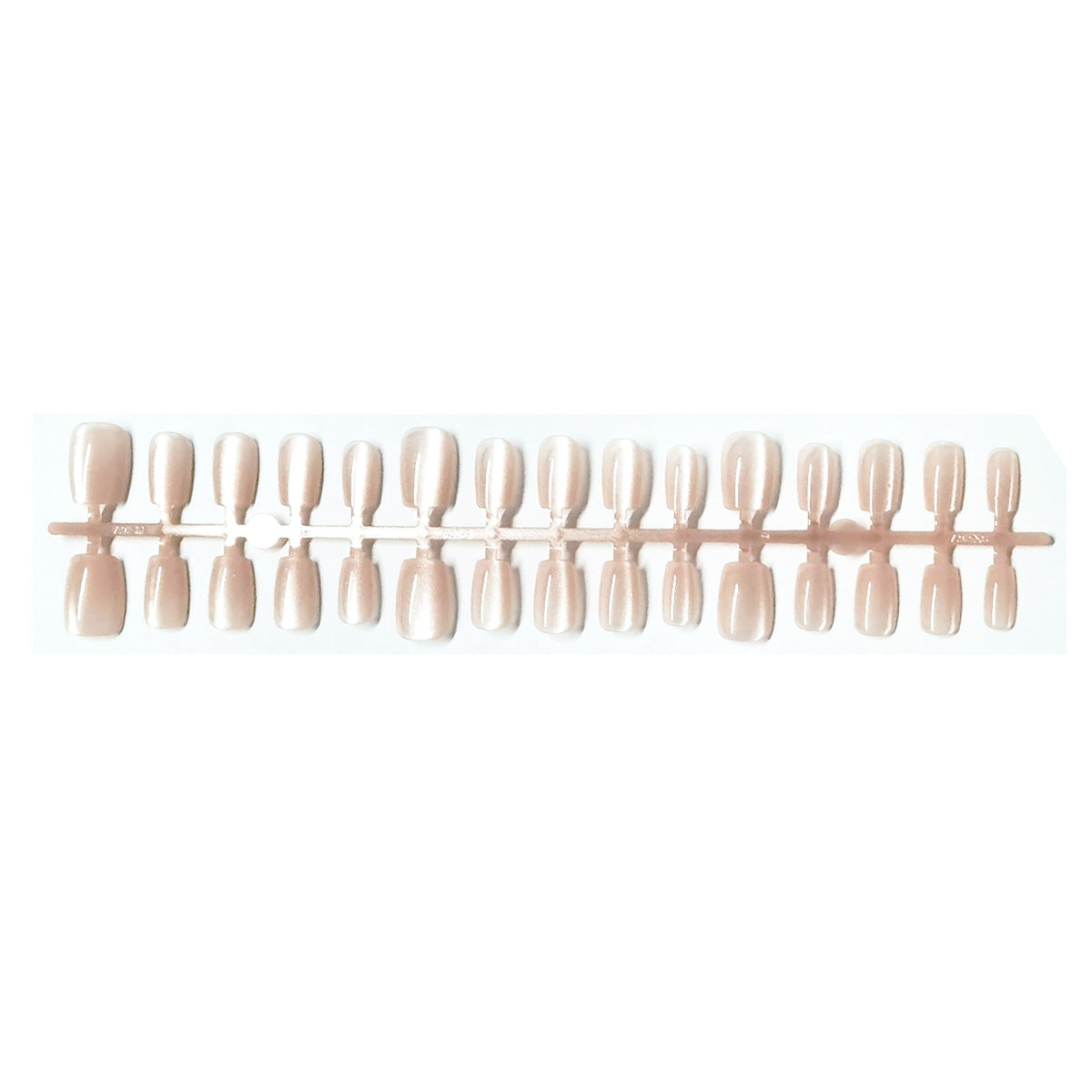 Sheer Lychee Pink Cat Eye Short Press-On Nails - Natural Everyday Wear