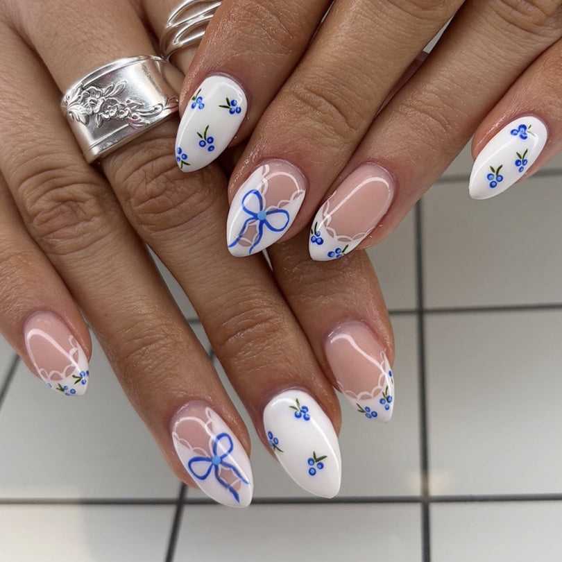 French Minimalist Nude Pink Almond Short Press On Nails – JP3910