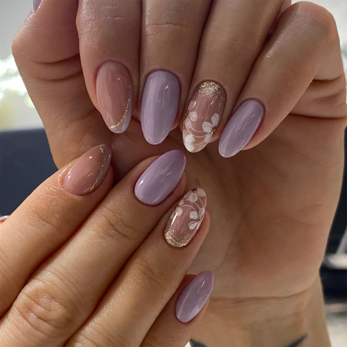 French Minimalist Nude Pink Almond Short Press On Nails – JP3717