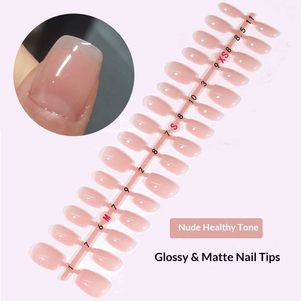 Sheer Nude Pink Short Square Press-On Nail Blanks | DIY Tips