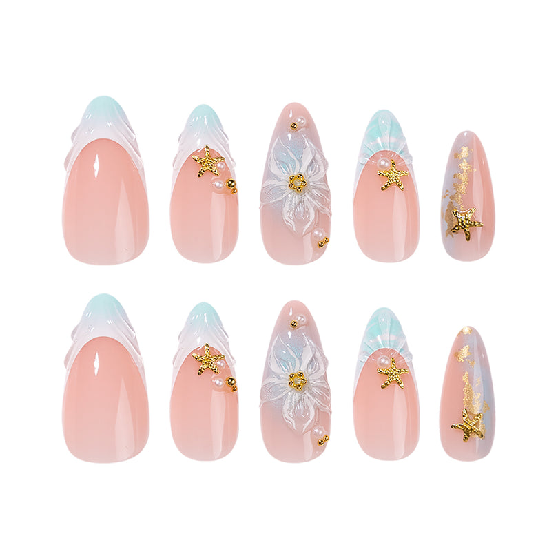 3D Charm Glam Cute Jelly Almond Medium Press On Nails – Image 5