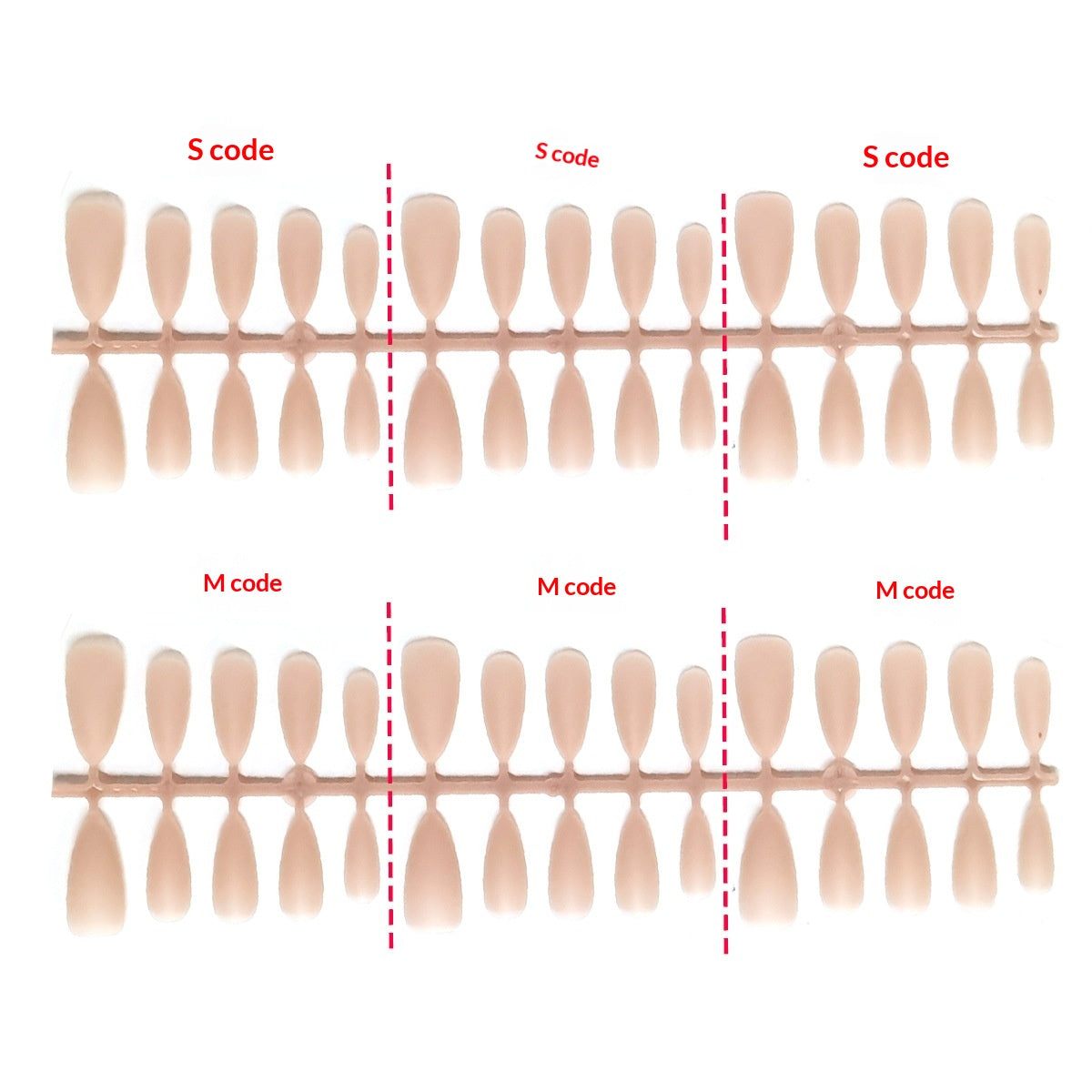 Matte Nude Medium Almond Press-On Nail Blanks