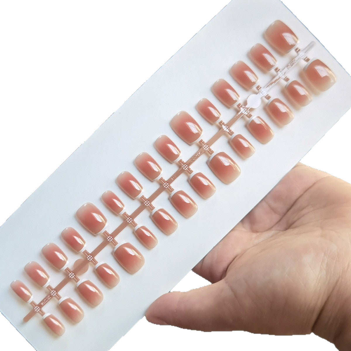 Short Blush Pink French Tip Press-On Nails