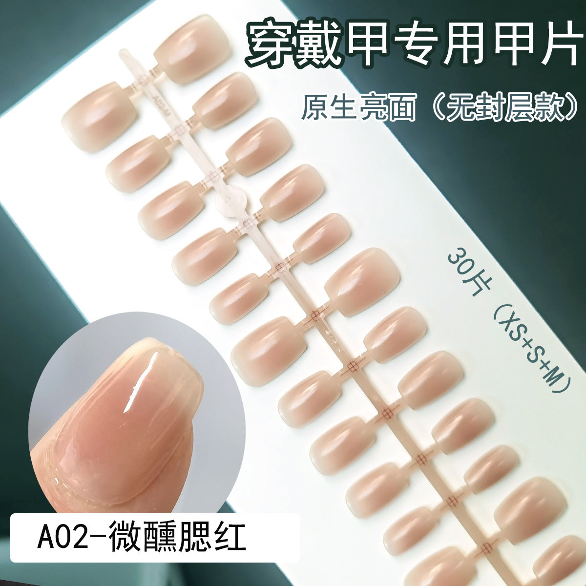 Wholesale Blush Gradient Press-On Nail Blanks | Salon Semi-Finished Tips