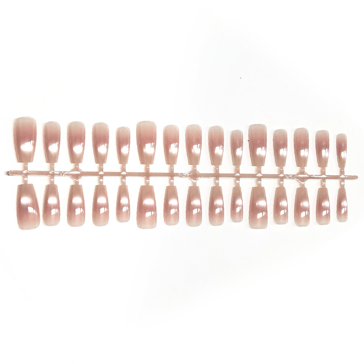 Luminous Blush Cat Eye Press-On Nails | Medium Coffin Shape