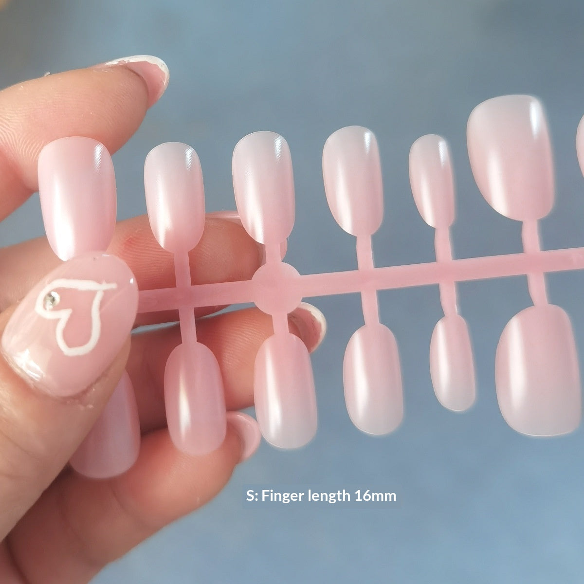 30pcs Lilac Pink Short Oval Press-On Nail Blanks for DIY Nail Art