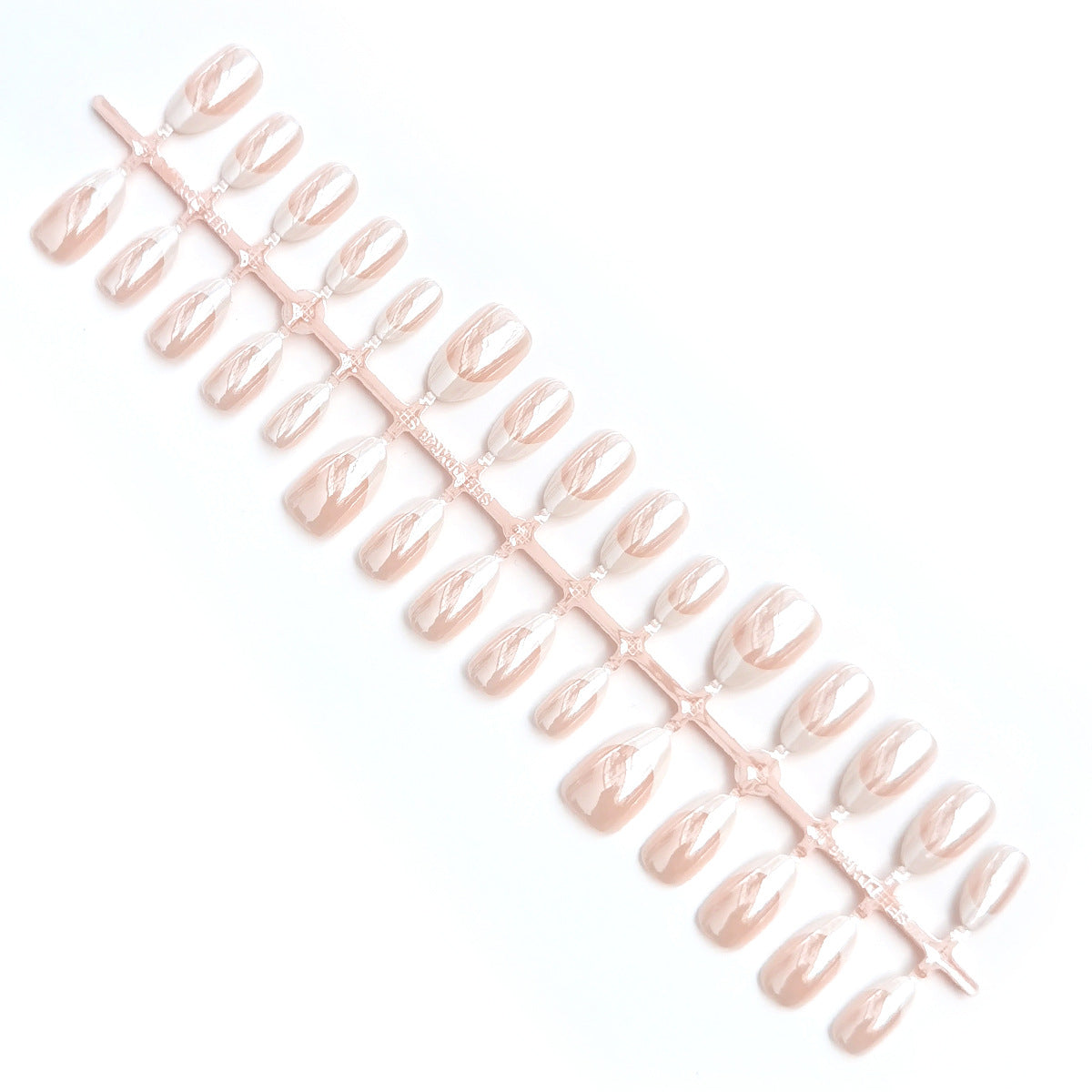 Trendy Hailey French Chrome Aura French Tip Press-On Nails