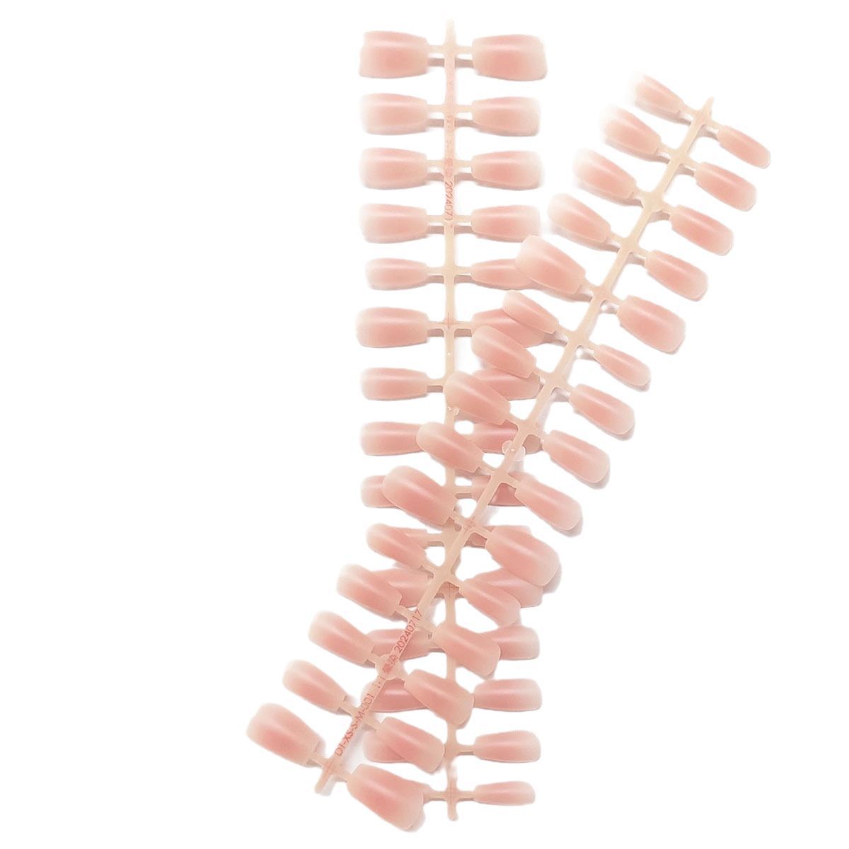 Peach Blush Matte Short Coffin Press-On Nail Blanks - 30 Pcs Bulk