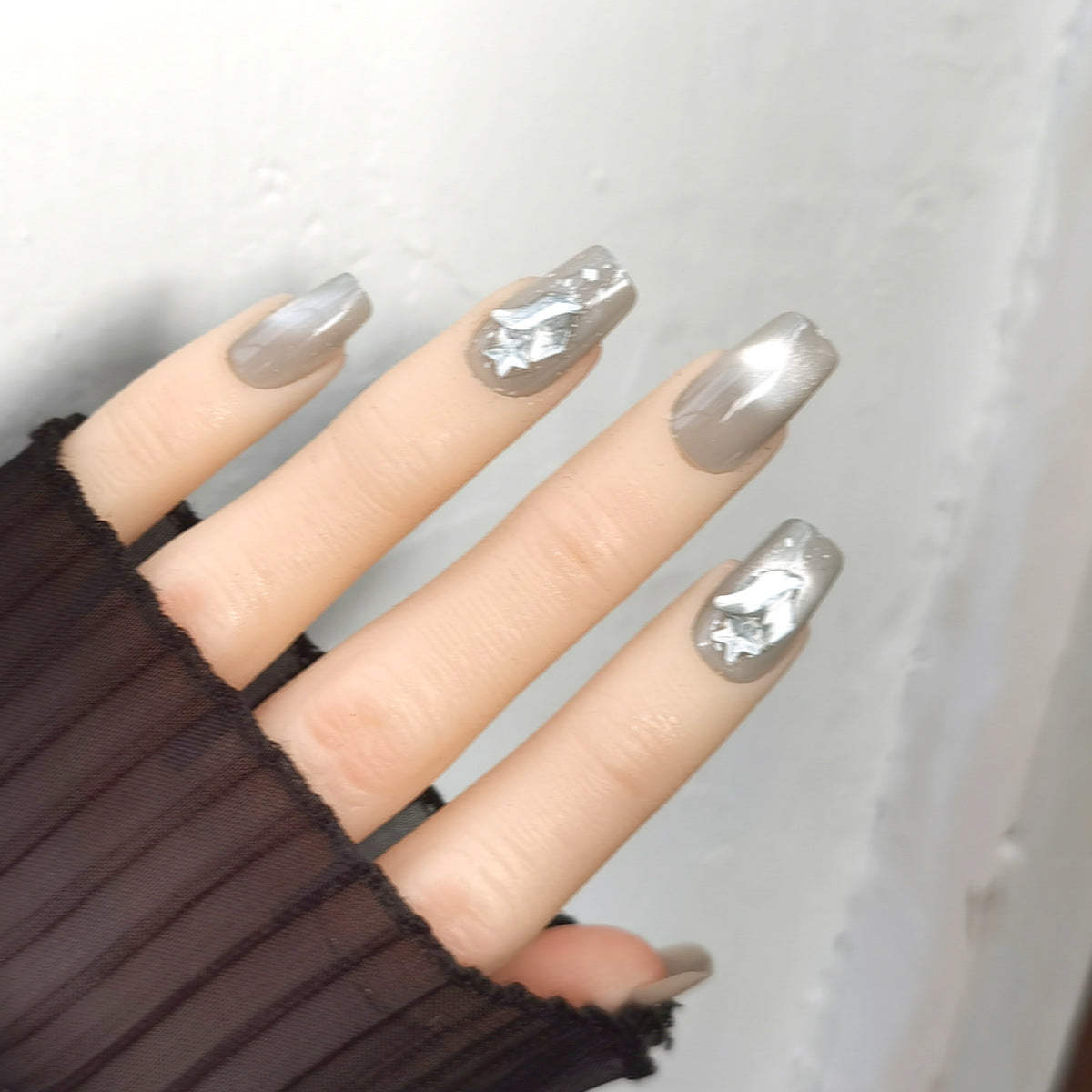 Sweet Kitty Bow Pink Blush French Press-on Nails
