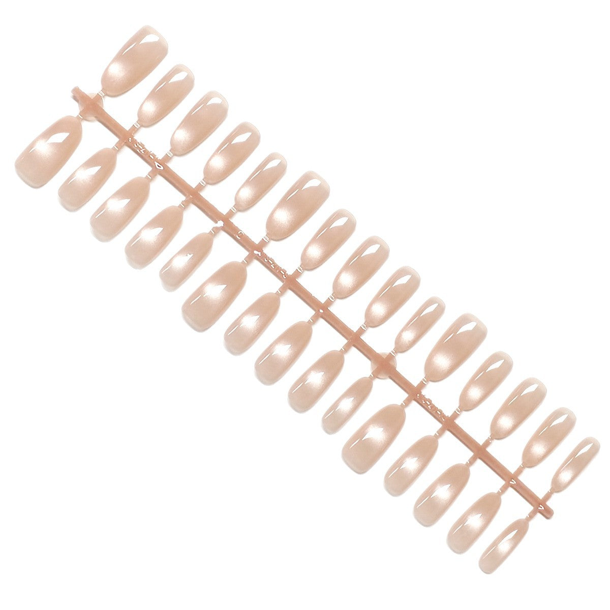 Nude Blush Cat Eye Oval Press-On Nail Tips