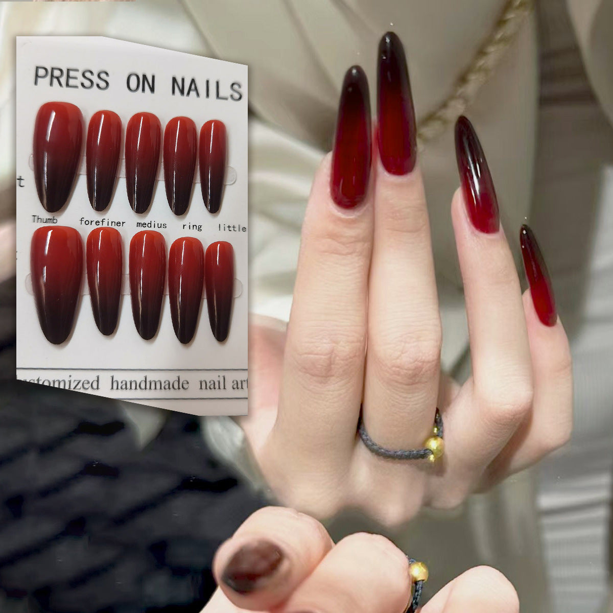 Gentle Blush Ombre & French Tip Press-On Nails | Sheer Nude