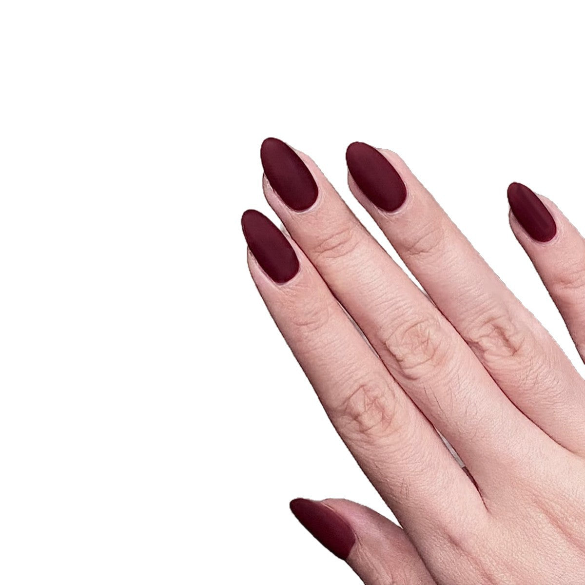 Elegant Matte Velvet Burgundy Press-On Nails