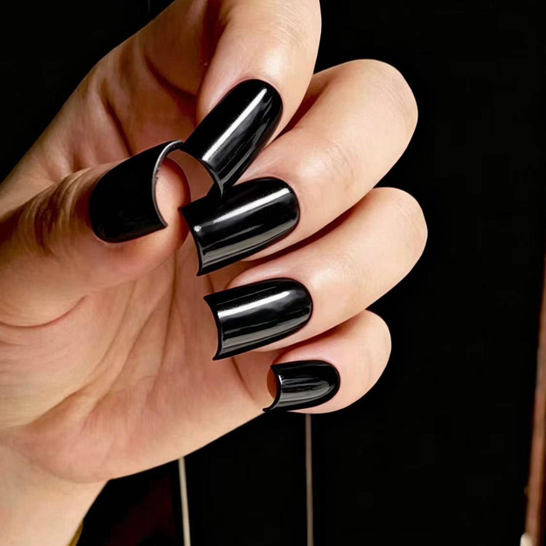 Classic Glossy Red Short Square Press-On Nails
