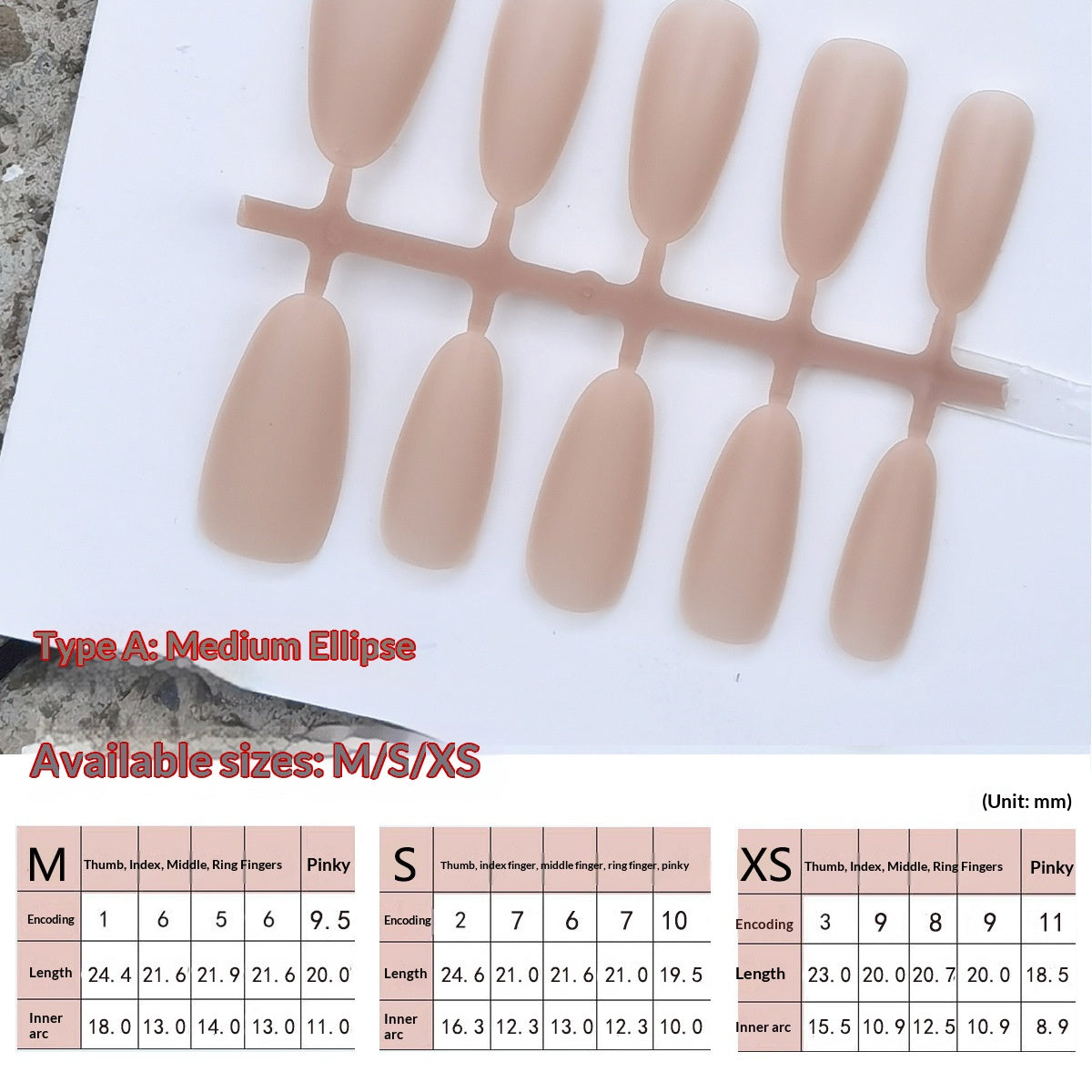 Matte Nude Press-On Nail Blanks for Wholesale