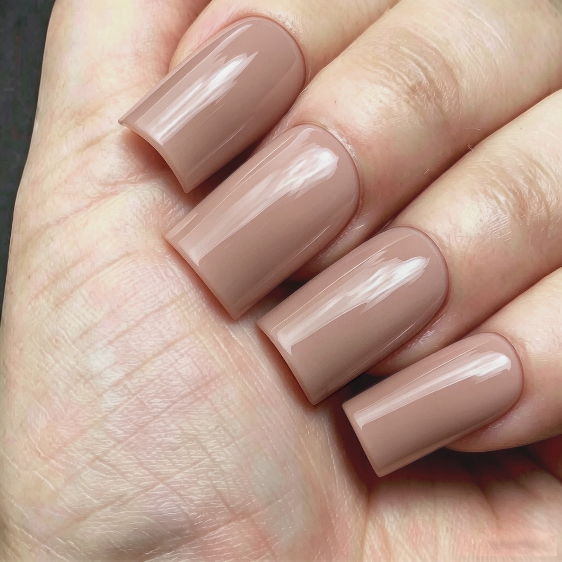 Classic Glossy Red Short Square Press-On Nails