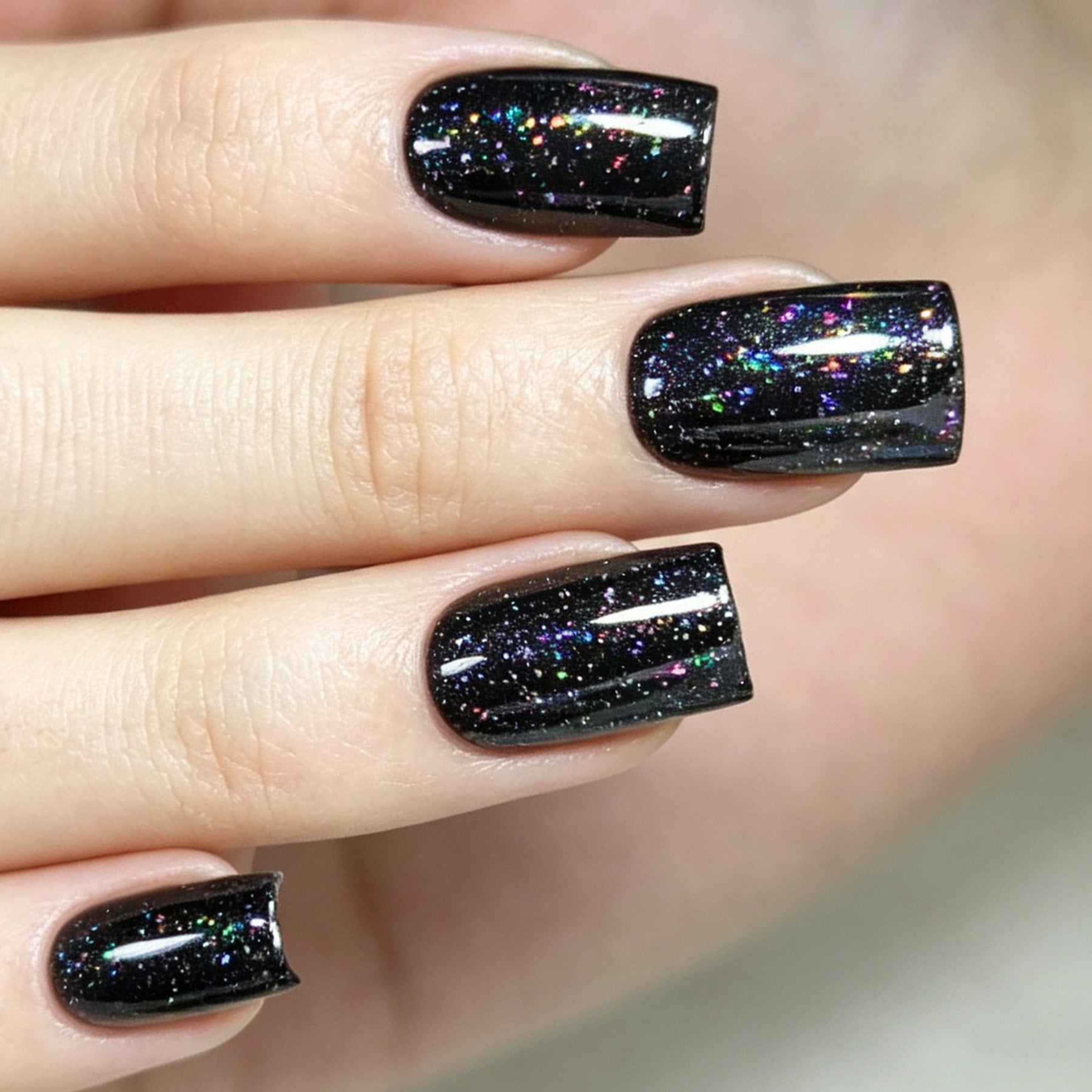 Classic Glossy Red Short Square Press-On Nails