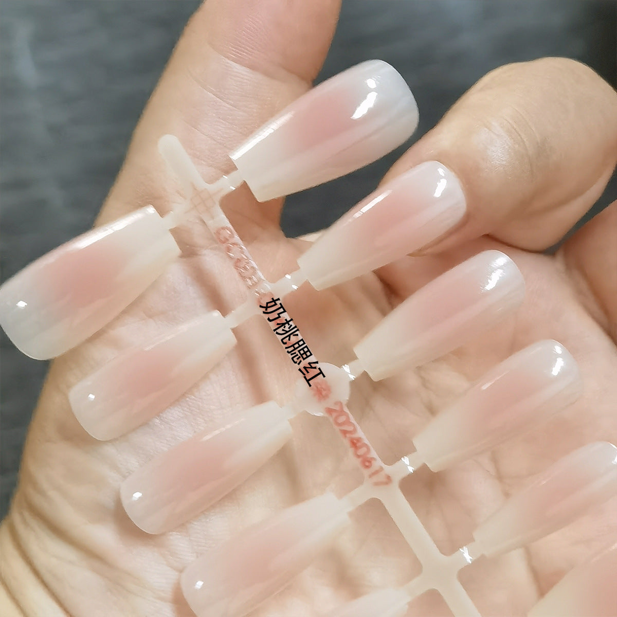 Peach Blush Matte Short Coffin Press-On Nail Blanks - 30 Pcs Bulk