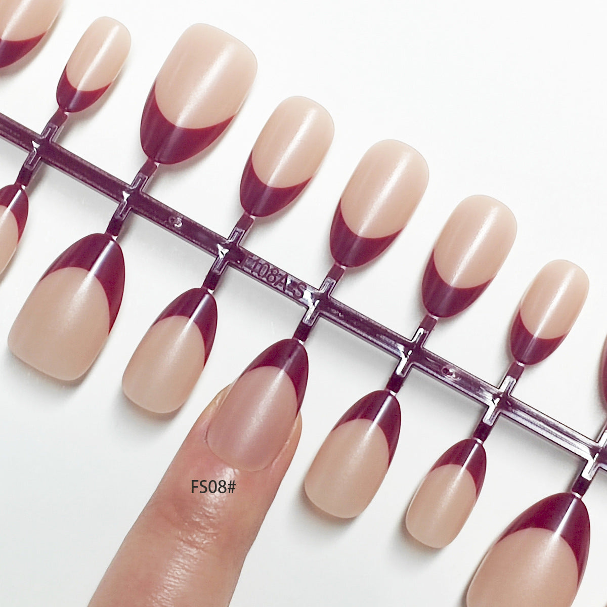 Classic Nude & White French Tip Press-On Nails | Wholesale