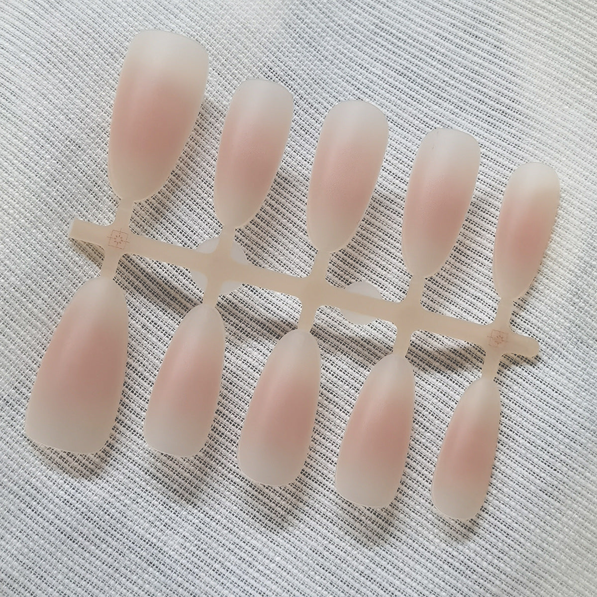 Semi-Finished Peach Blush Ombre Press-On Nail Tips for DIY Customization