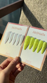 Ice Queen Press On Nails Iridescent Silver White Micro Glitter Stiletto| Starry Glitter · Sparkling Series