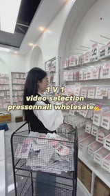 Semi-Handmade Press-On Nails Wholesale | $1 Per Set | 1V1 - Live Video Style Selection (From 100 Sets MOQ)