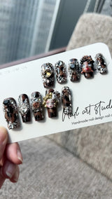 Artist Series: "Jazz Age Diva" – 3D Sculpted Betty Boop Style & Vintage Showgirl Portrait with Leopard Print & Rhinestones