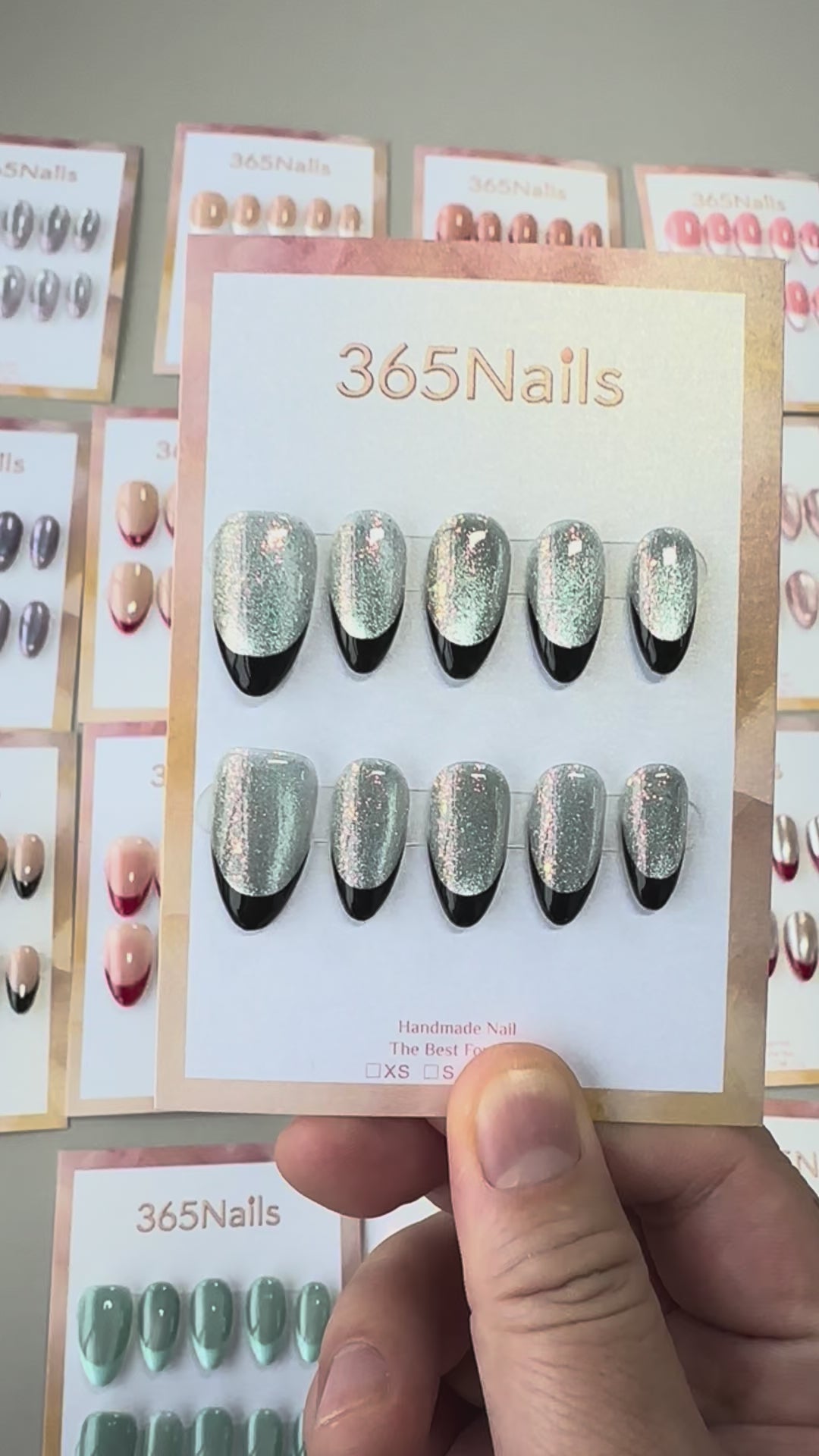 Cargar vídeo: Classic &amp; Cat Eye French Tip Press-On Nails Collection | Multi-Color &amp; Glitter Options