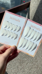 Milky Glass Dragon Claw Stiletto Translucent Jelly White Premium Handmade Dragon Nail