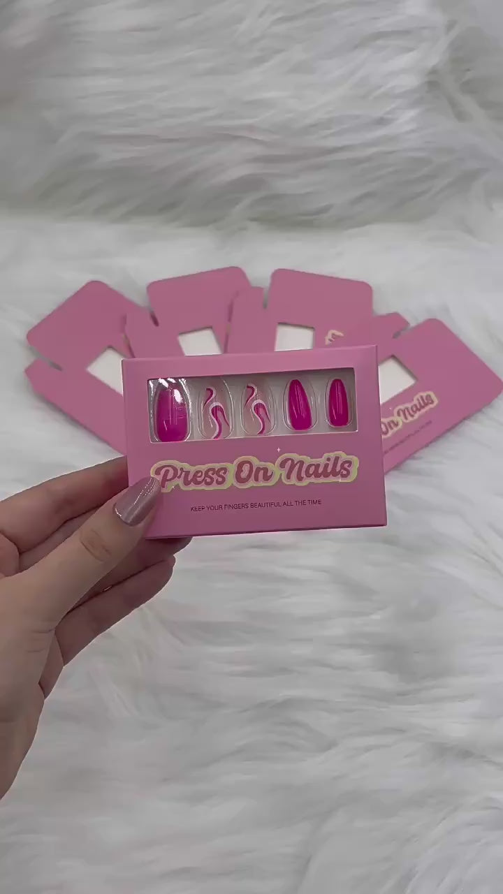 Cargar vídeo: Press on nails packaging box （MOQ=200PCS）