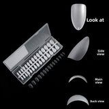 Puntas de uñas 300 piezas de arte de uñas, uñas postizas transparentes mate en caja, pieza de uña｜365nails