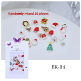 Christmas Nail Charms Mix – Festive 3D Santa & Snowflake Decorations (MOQ=3)