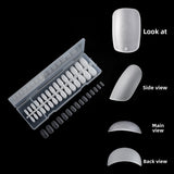 Puntas de uñas 300 piezas de arte de uñas, uñas postizas transparentes mate en caja, pieza de uña｜365nails