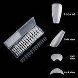 Puntas de uñas 300 piezas de arte de uñas, uñas postizas transparentes mate en caja, pieza de uña｜365nails