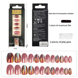 Mirror Chrome Glow Short Nail Set