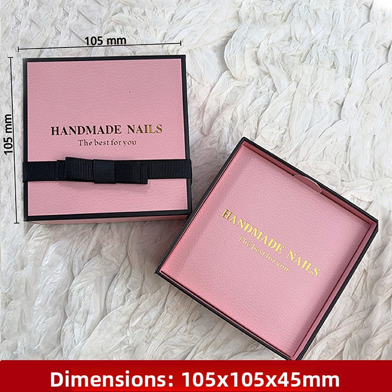 Press-On Nails Gift Box Packaging | HANDMADE NAILS Premium Box | Multi-Color & Custom Logo Available（MOQ=10PCS）