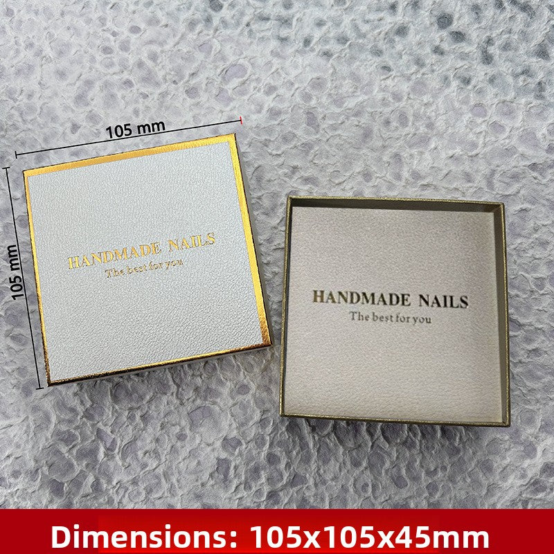 Press-On Nails Gift Box Packaging | HANDMADE NAILS Premium Box | Multi-Color & Custom Logo Available（MOQ=10PCS）