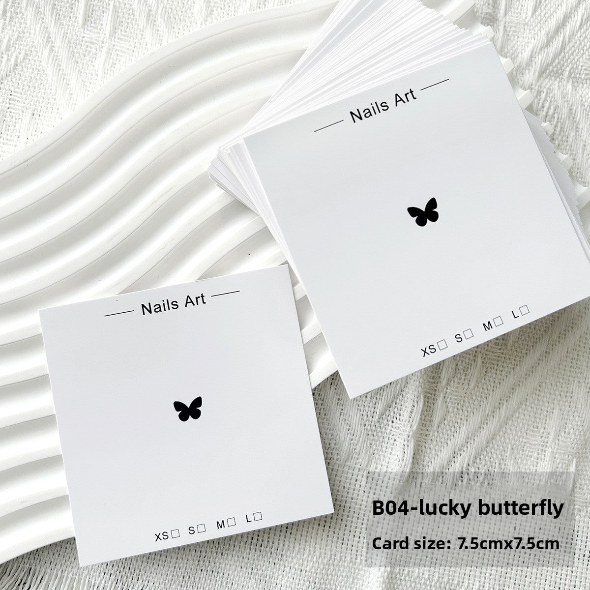 Elegant Minimalist Nail Art Display Cards for Press‑On Sets