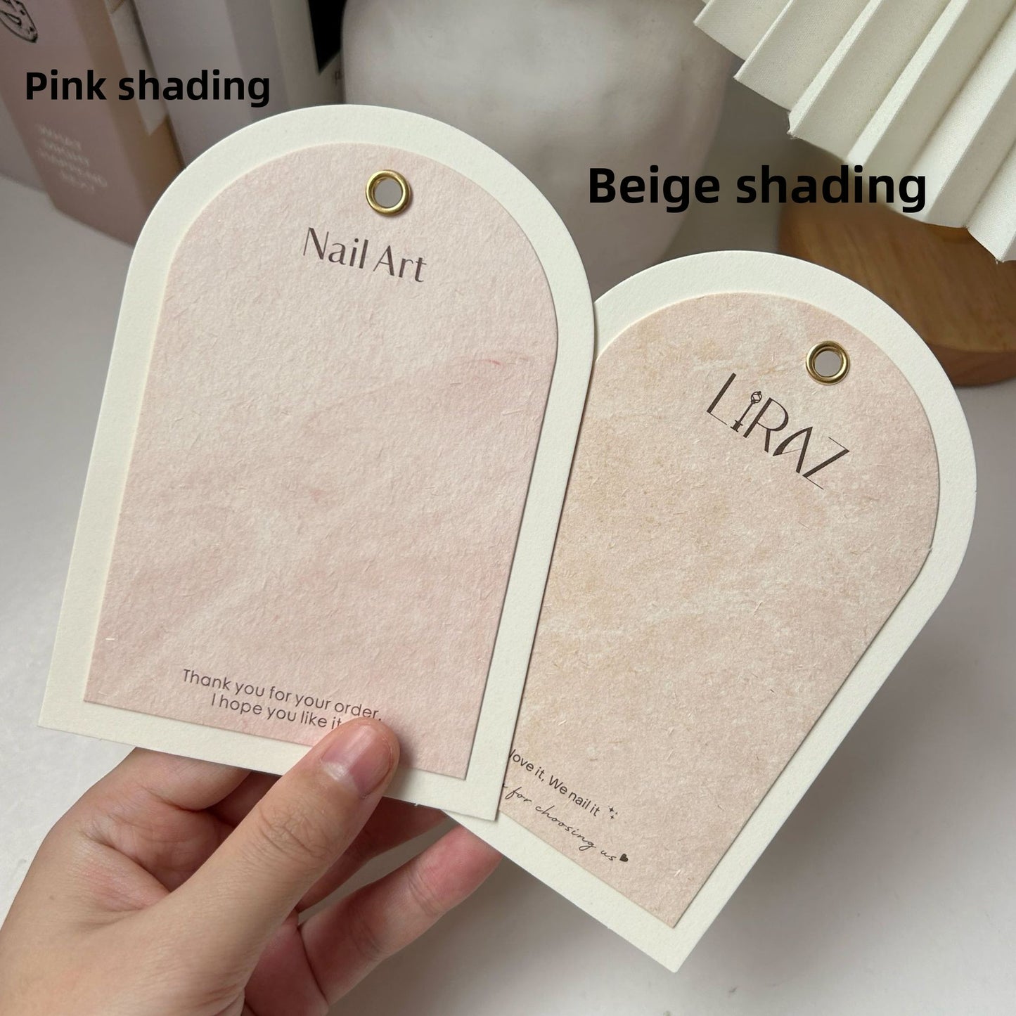 Double‑Layer Arch Nail Display Card – Premium INS‑Style Background Card for Press‑On Nails