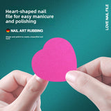 Double-sided heart-shaped manicure strip, special tool for polishing manicure