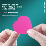 Double-sided heart-shaped manicure strip, special tool for polishing manicure (MOQ=100)