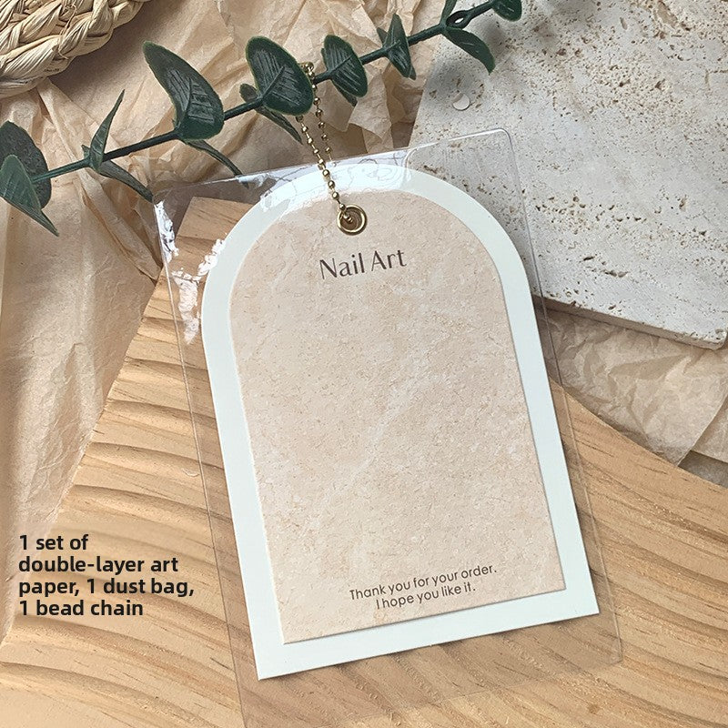 Double‑Layer Arch Nail Display Card – Premium INS‑Style Background Card for Press‑On Nails