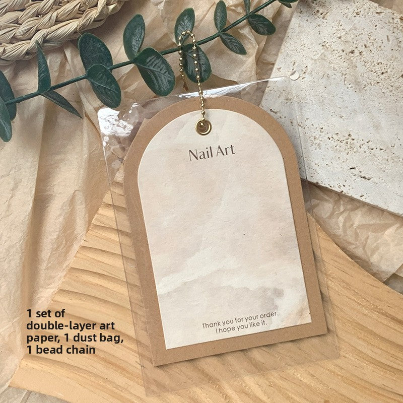 Double‑Layer Arch Nail Display Card – Premium INS‑Style Background Card for Press‑On Nails