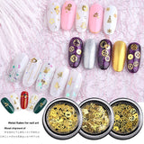 Christmas Gold Metal Nail Art Mix – Hollow Festive Shapes for Gel & Acrylic (MOQ=3)