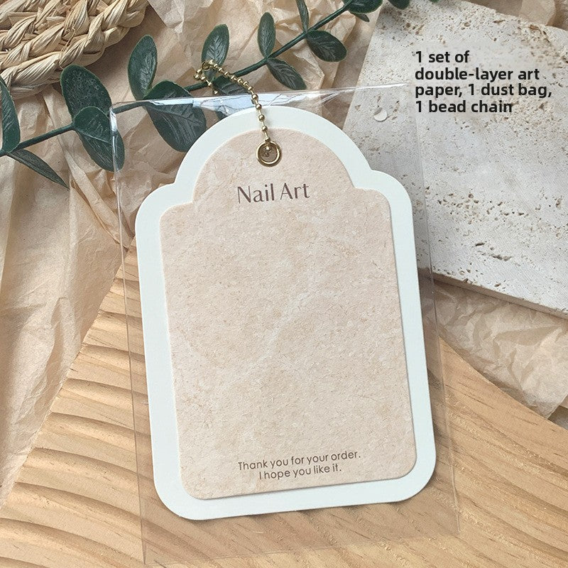 Double‑Layer Arch Nail Display Card – Premium INS‑Style Background Card for Press‑On Nails